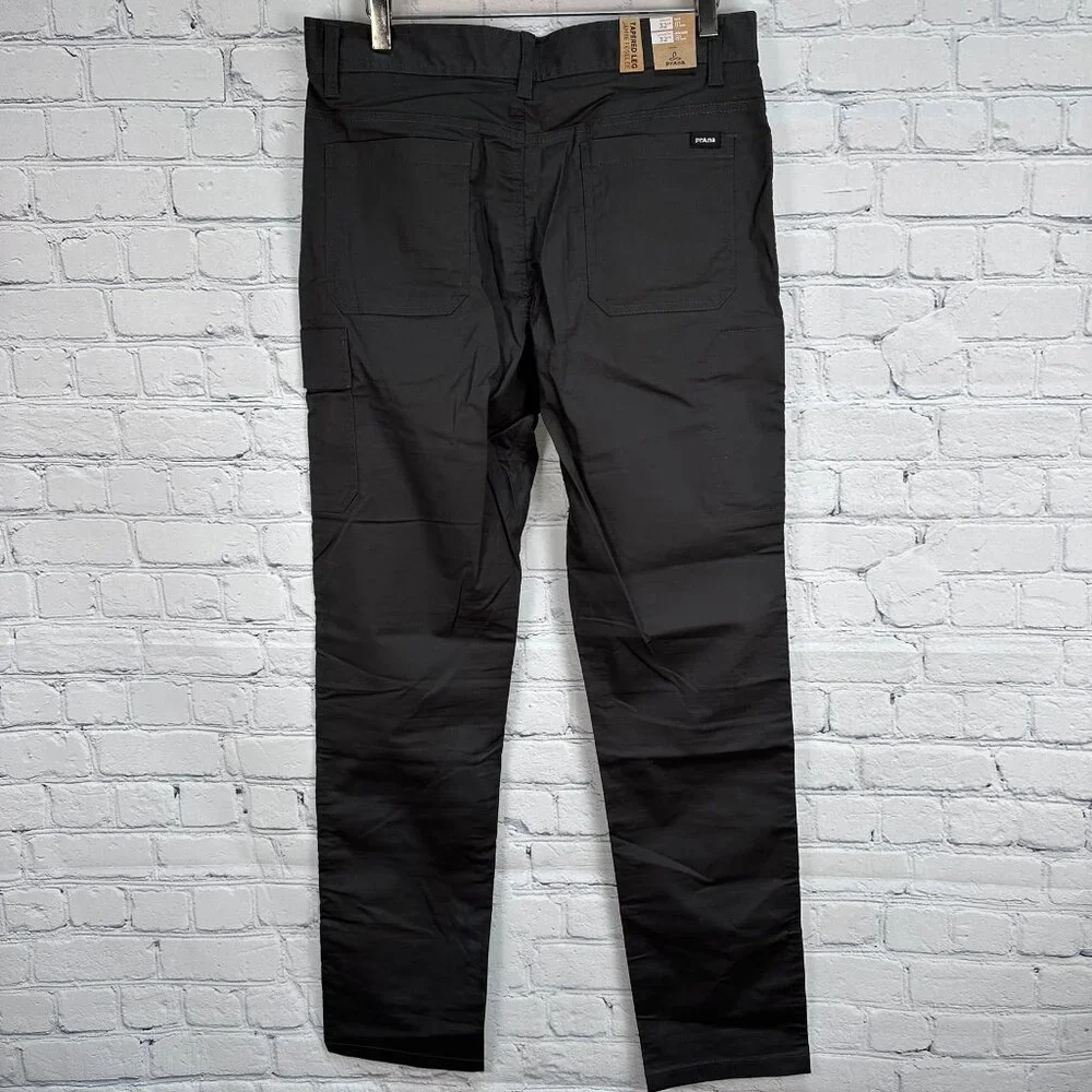 prAna Men's Double Peak‎ Ripstop Tapered Leg Pant, Size W32 x L32, Charcoal